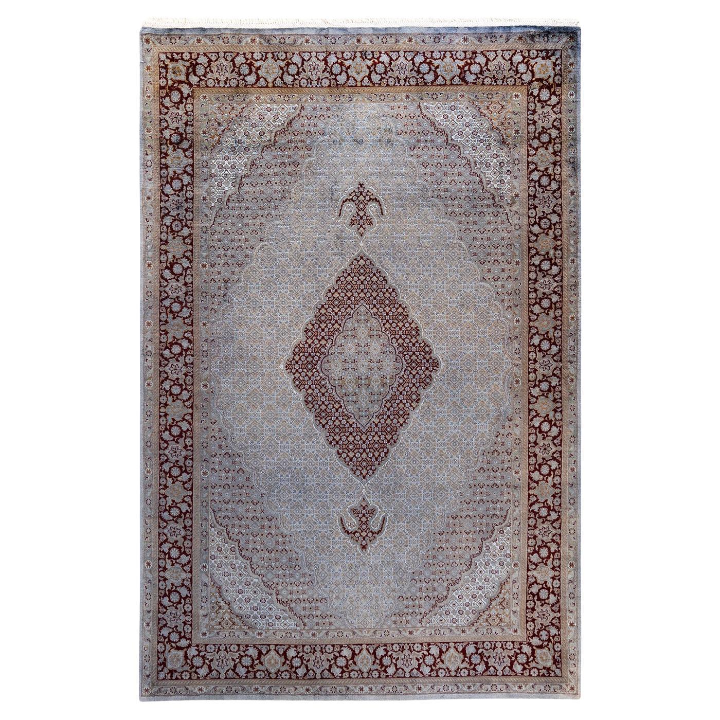 Contemporary Overdyed Hand Knotted Wool Gray Area Rugs (Tappeto di lana grigio)