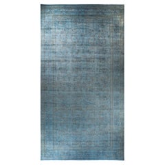 Alfombra de lana teñida a mano gris contemporánea