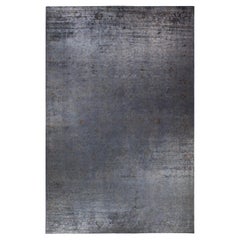 Contemporary Overdyed Hand Knotted Wool Gray Area Rug