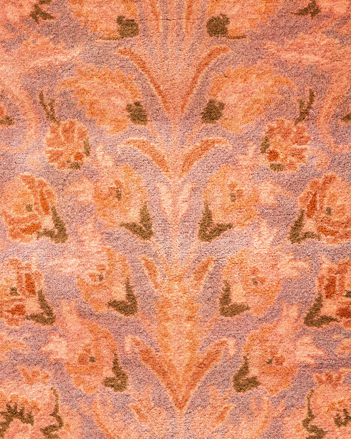 Traves de Mesa Contemporáneo Overdyed Hand Knotted Lana Gris Pakistaní en venta