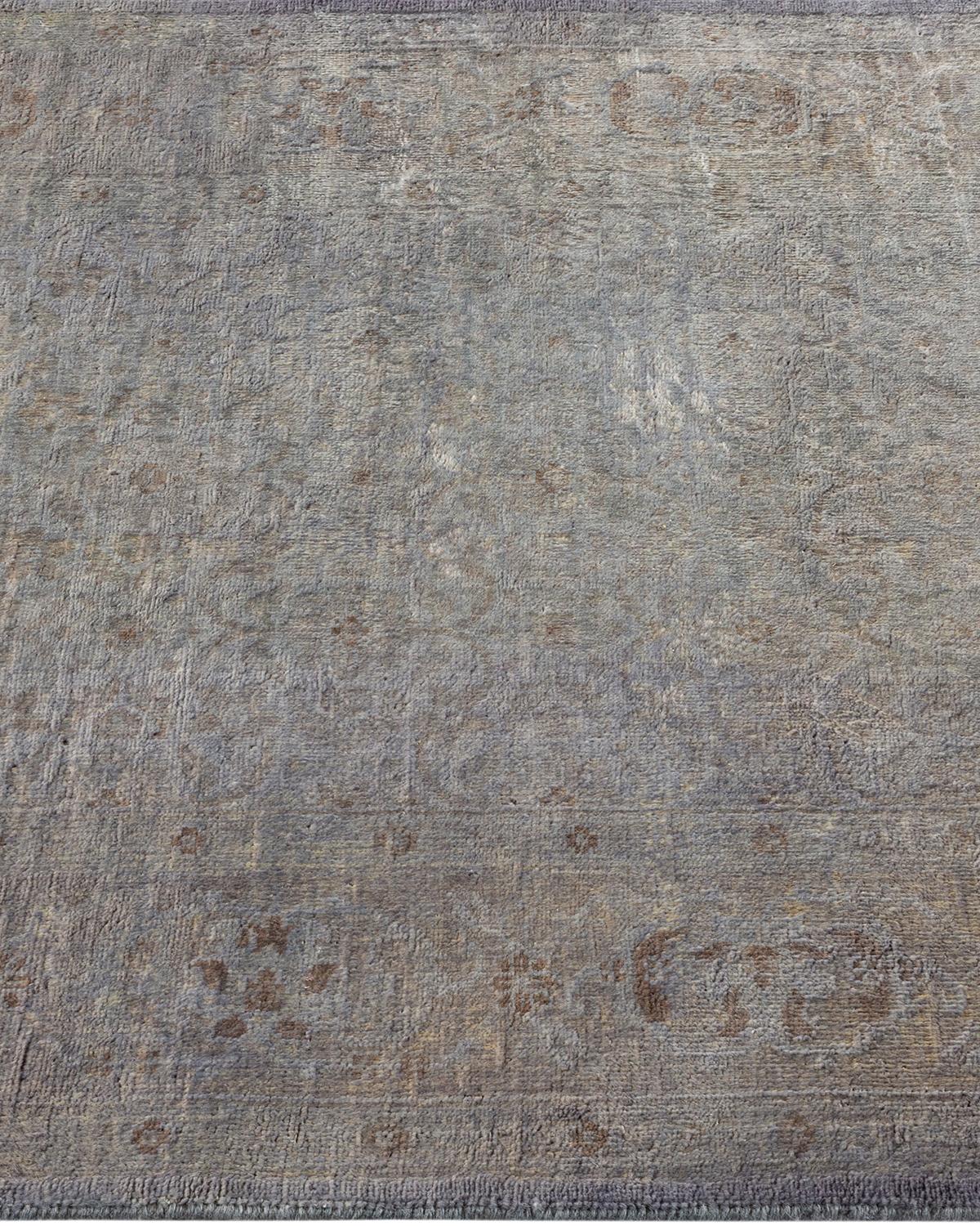 Traves de Mesa Contemporáneo Overdyed Hand Knotted Lana Gris en Nuevo estado para la venta en Norwalk, CT