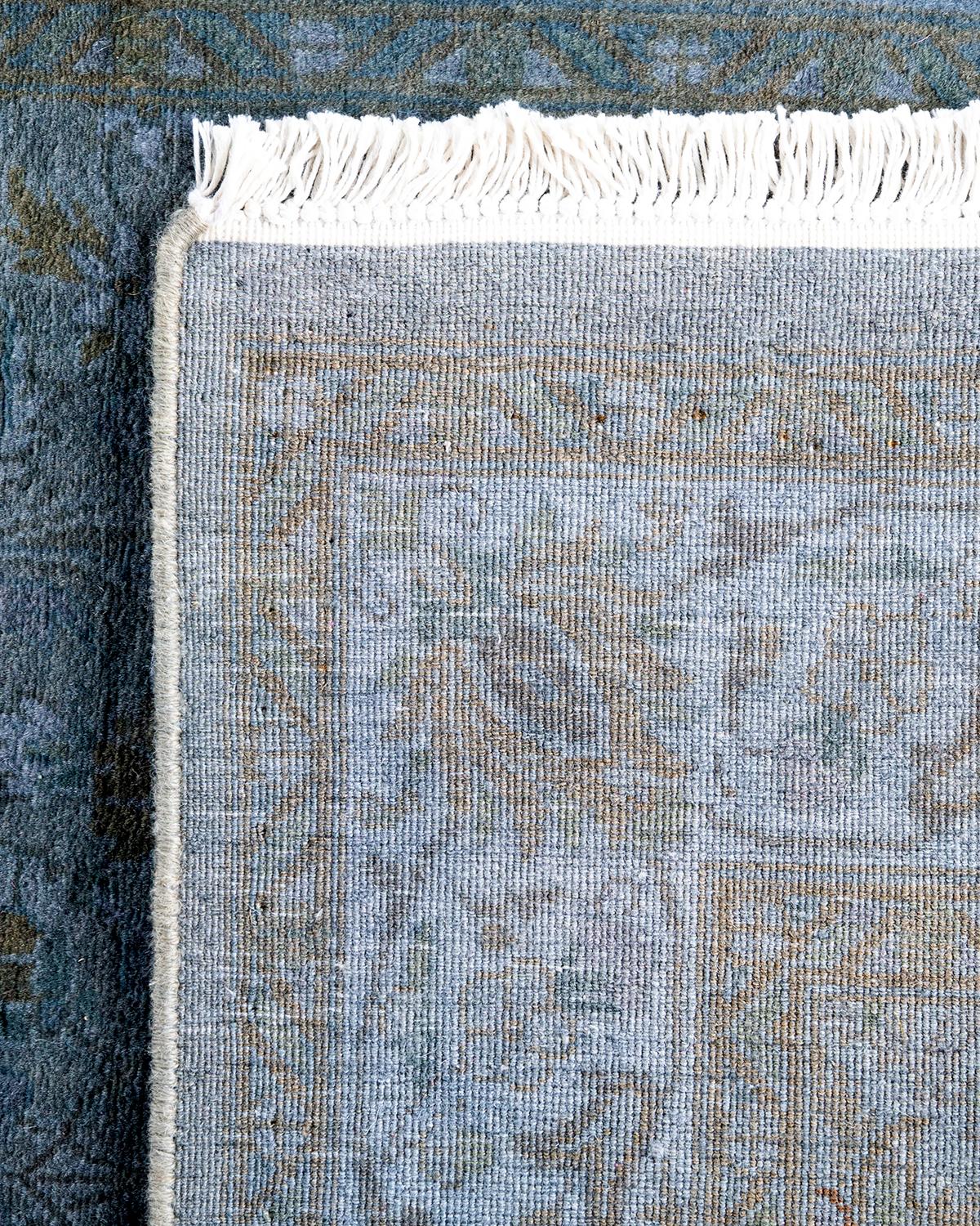 Traves de Mesa Contemporáneo Overdyed Hand Knotted Lana Gris Siglo XXI y contemporáneo en venta