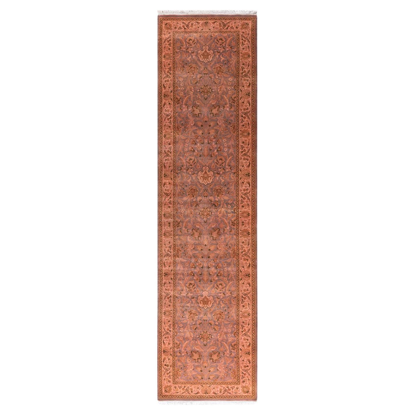 Traves de Mesa Contemporáneo Overdyed Hand Knotted Lana Gris en venta