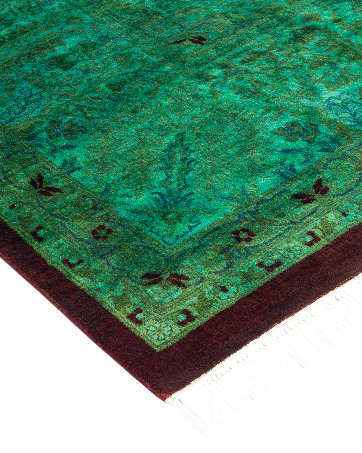 Vibrance rugs epitomize classic with a twist: traditional patterns overdyed in brilliant color. Each hand-knotted rug is washed in a 100% natural botanical dye that reveals hidden nuances in the designs. These are rugs that transcend trends, and