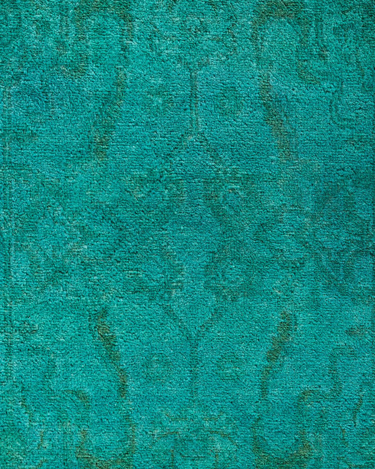 Alfombra de lana teñida a mano contemporánea verde 1,80 x 1,80 cm Pakistaní en venta