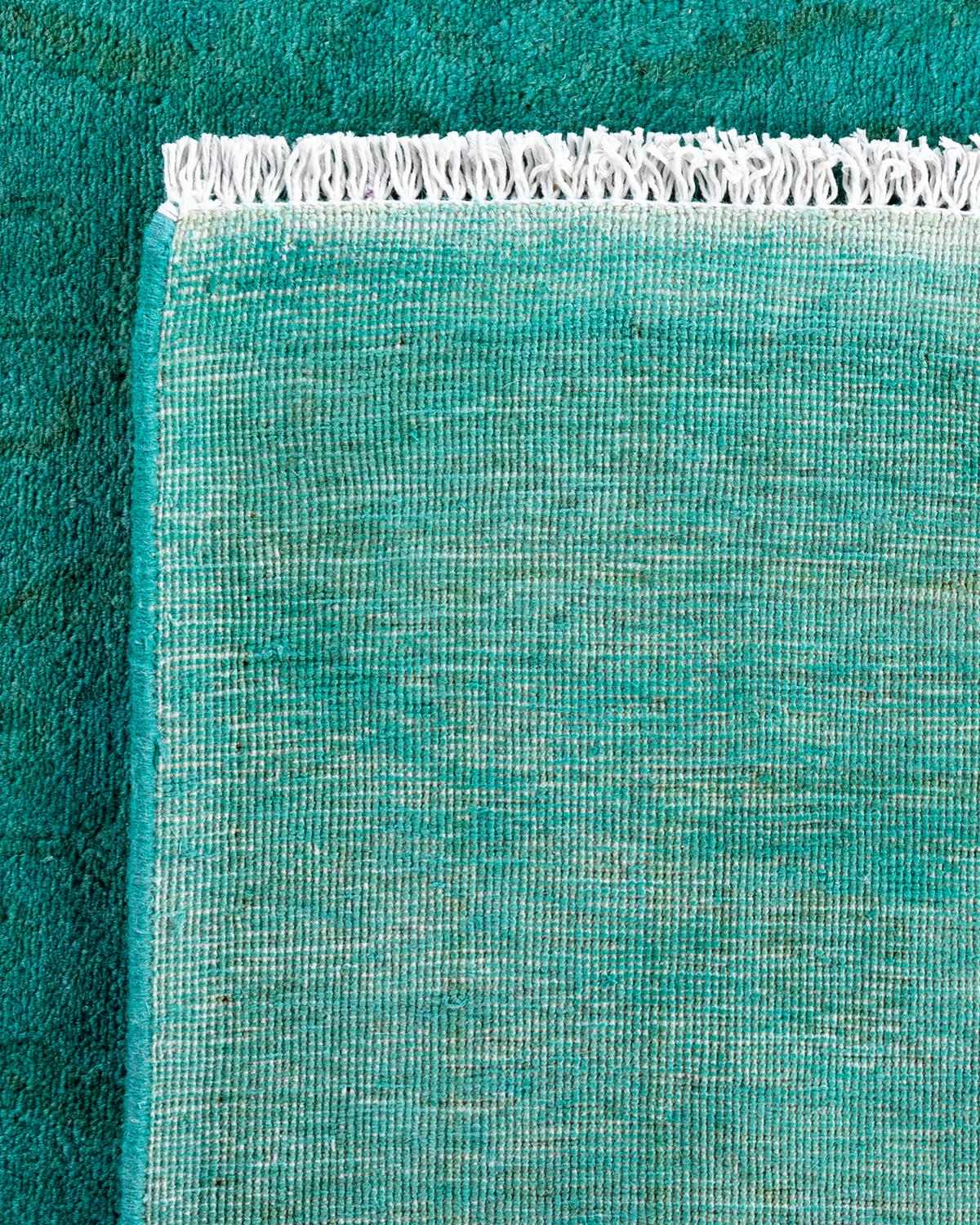 Alfombra de lana teñida a mano contemporánea verde 1,80 x 1,80 cm Siglo XXI y contemporáneo en venta
