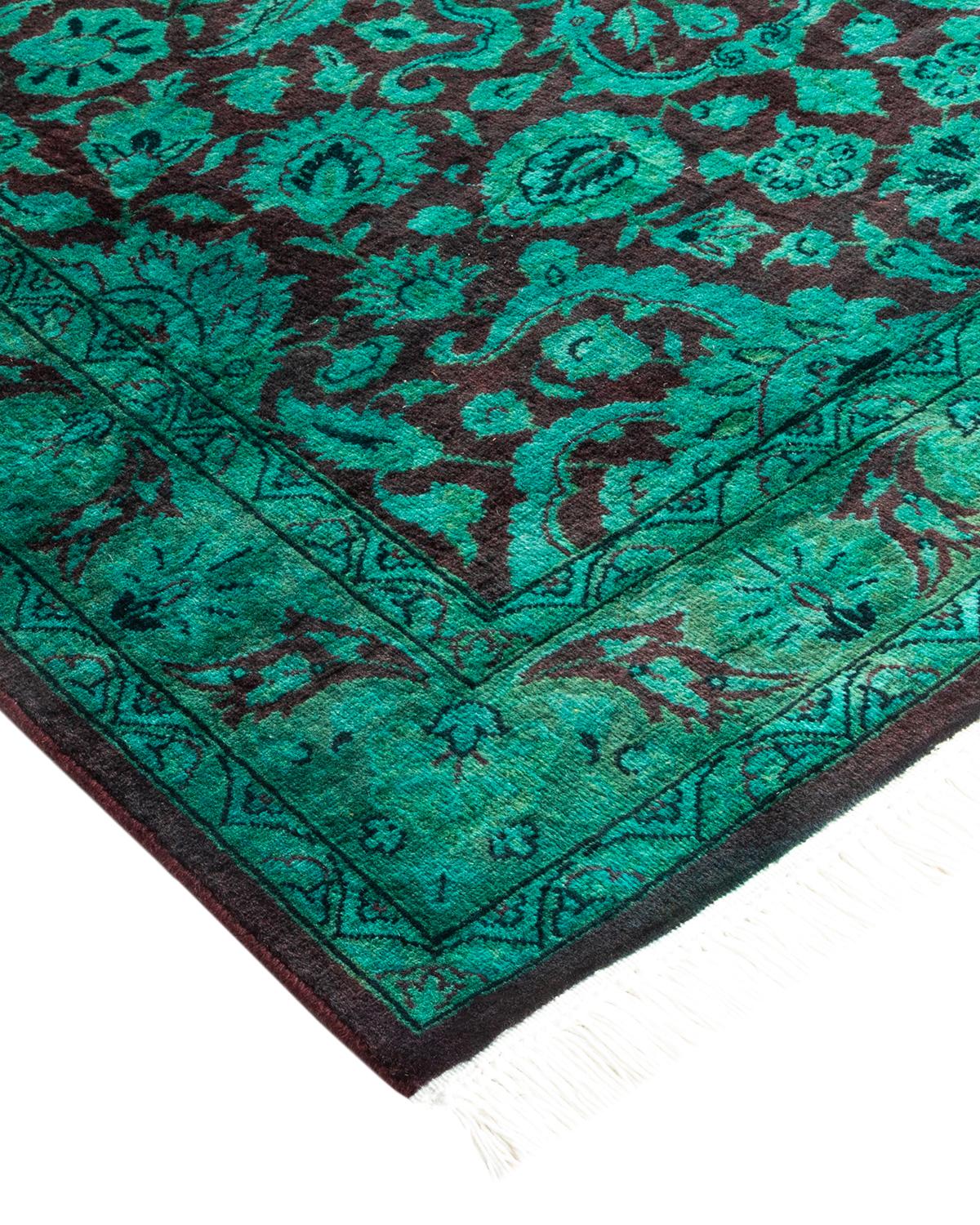 Vibrance rugs epitomize classic with a twist: traditional patterns overdyed in brilliant color. Each hand-knotted rug is washed in a 100% natural botanical dye that reveals hidden nuances in the designs. These are rugs that transcend trends, and