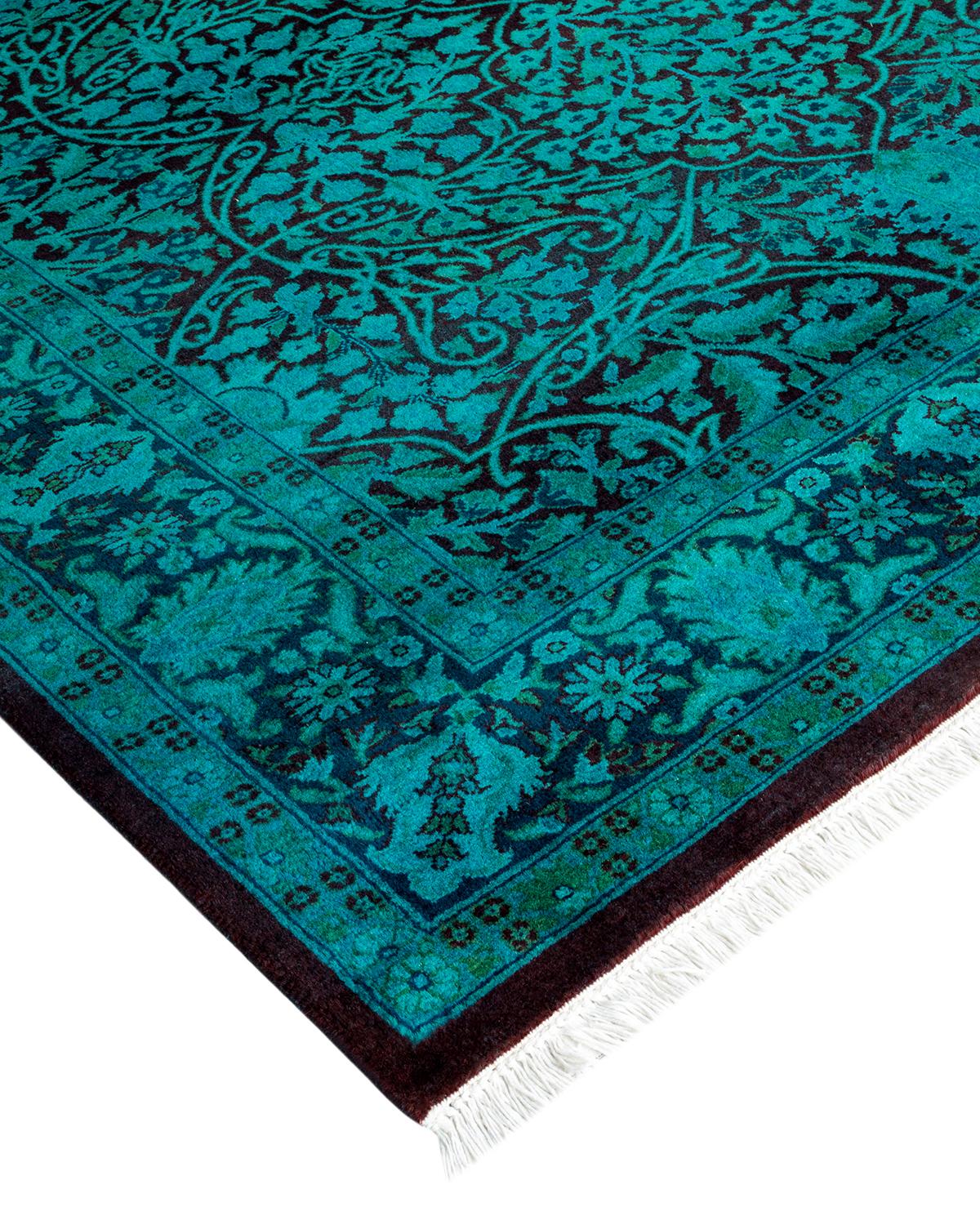 Vibrance rugs epitomize classic with a twist: traditional patterns overdyed in brilliant color. Each hand-knotted rug is washed in a 100% natural botanical dye that reveals hidden nuances in the designs. These are rugs that transcend trends, and