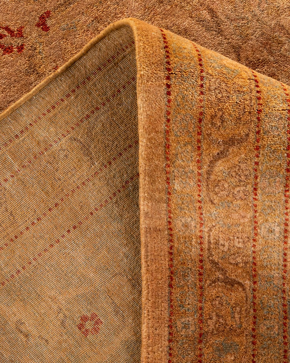 Alfombra de lana teñida a mano contemporánea marfil Lana en venta