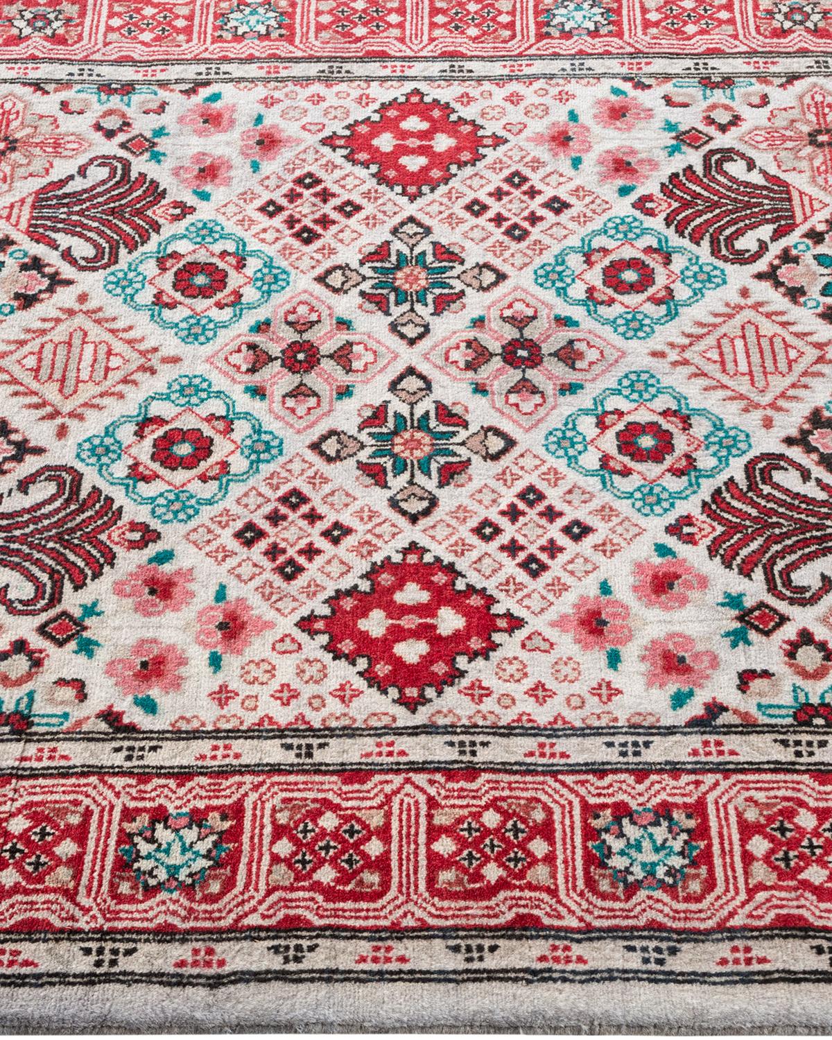 Contemporary Overdyed Hand Knotted Wool Multi Area Rug In New Condition For Sale In Norwalk, CT