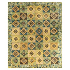 Contemporary Overdyed Hand Knotted Wool Multi Area Rug