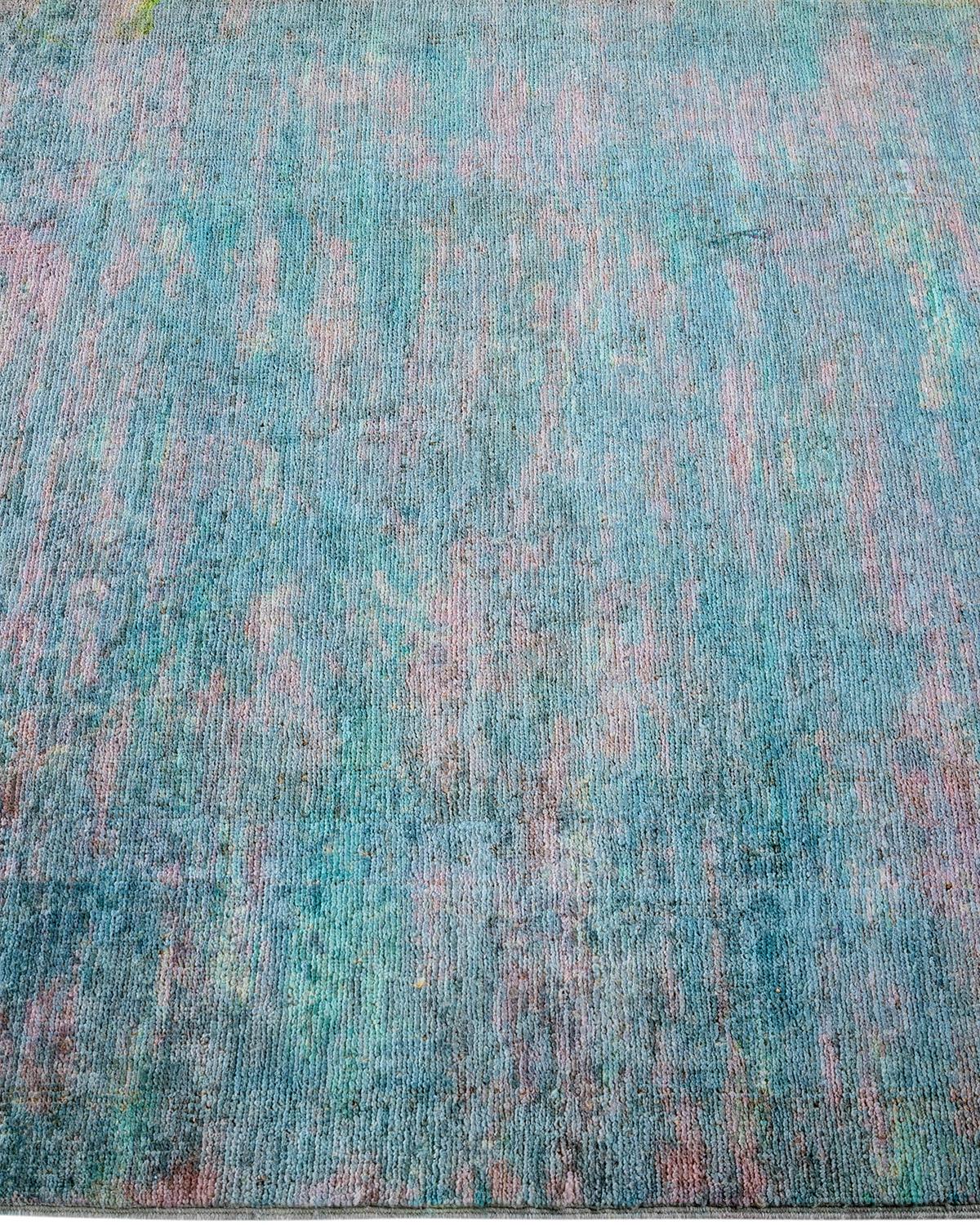 Contemporary Overdyed Hand Knotted Wool Multi Runner im Zustand „Neu“ im Angebot in Norwalk, CT