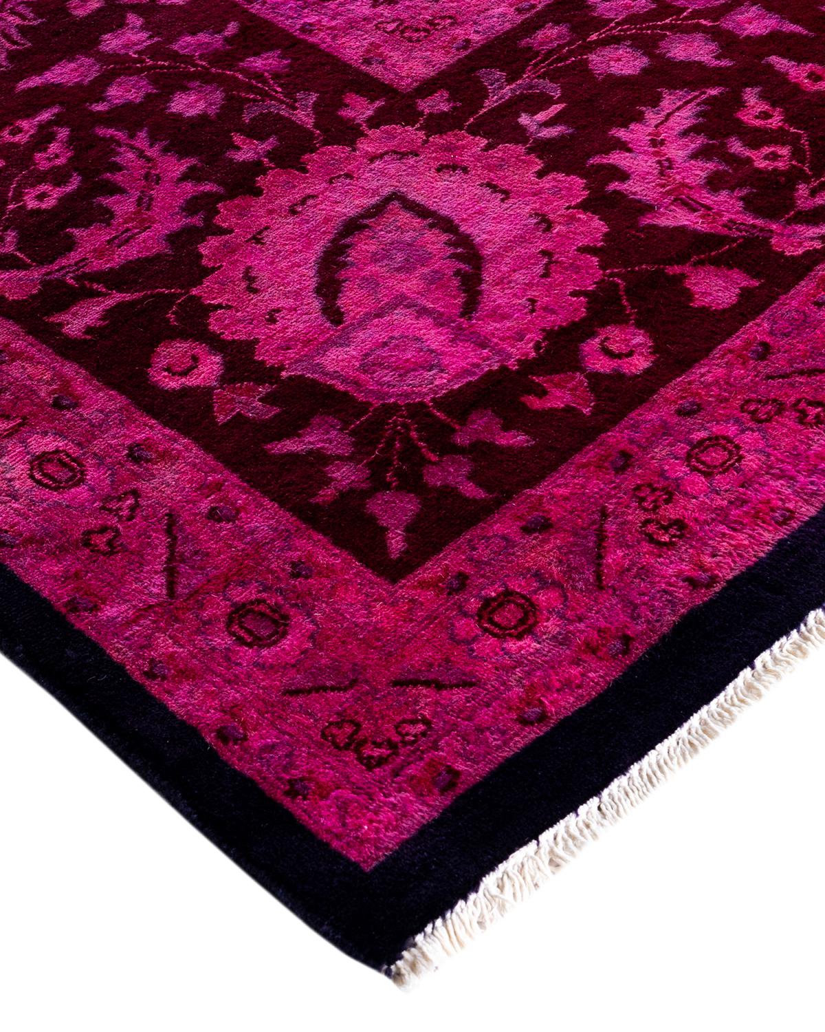 Vibrance rugs epitomize classic with a twist: traditional patterns overdyed in brilliant color. Each hand-knotted rug is washed in a 100%-natural botanical dye that reveals hidden nuances in the designs. These are rugs that transcend trends, and