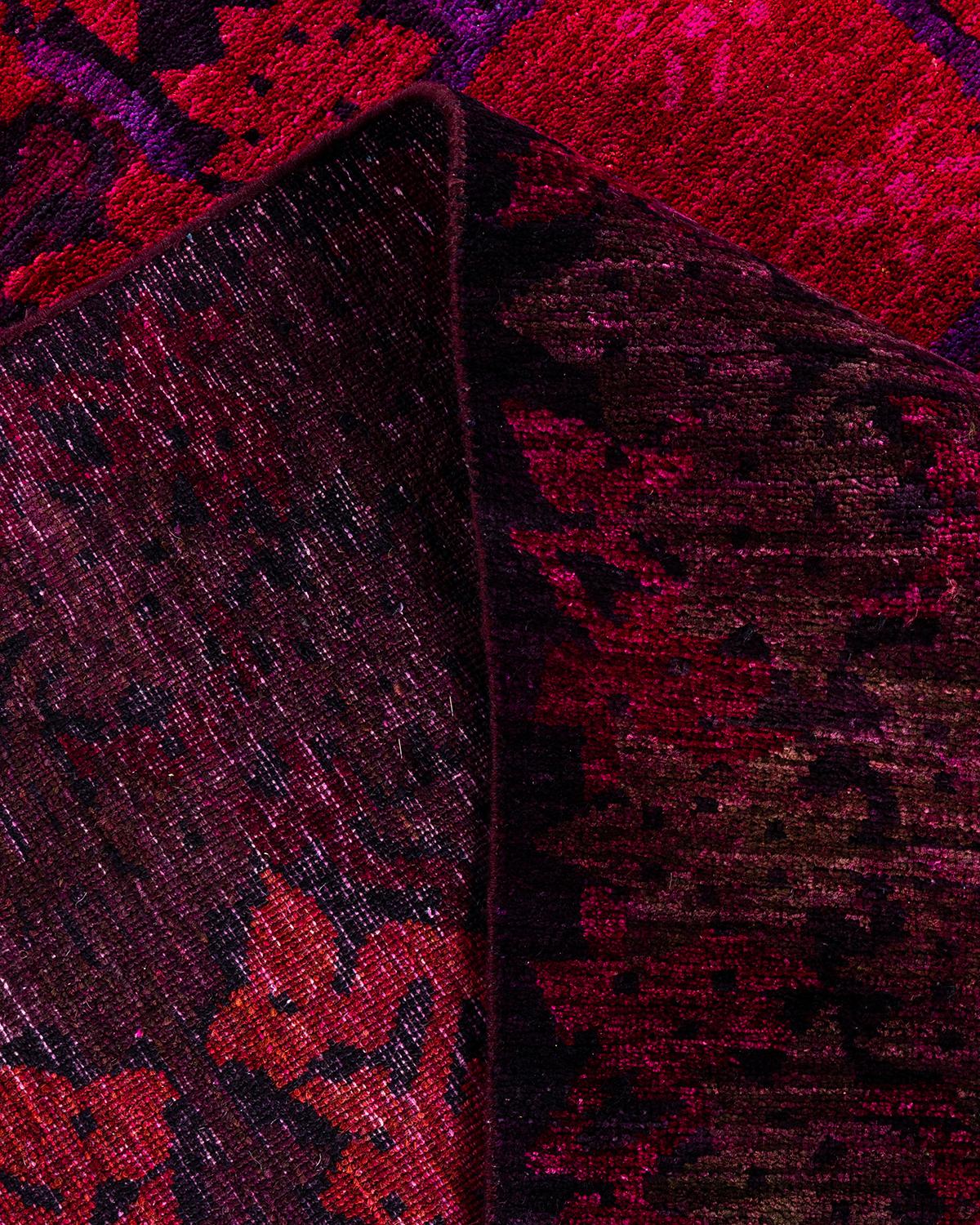 Laine Contemporary Overdyed Hand Knotted Wool Orange Area Rug 12' 2