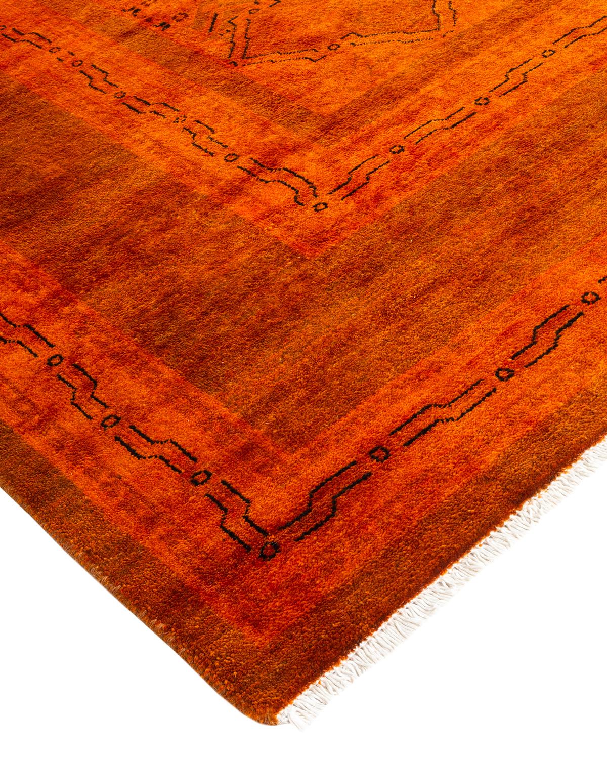 Vibrance rugs epitomize classic with a twist: traditional patterns overdyed in brilliant color. Each hand-knotted rug is washed in a 100% natural botanical dye that reveals hidden nuances in the designs. These are rugs that transcend trends, and