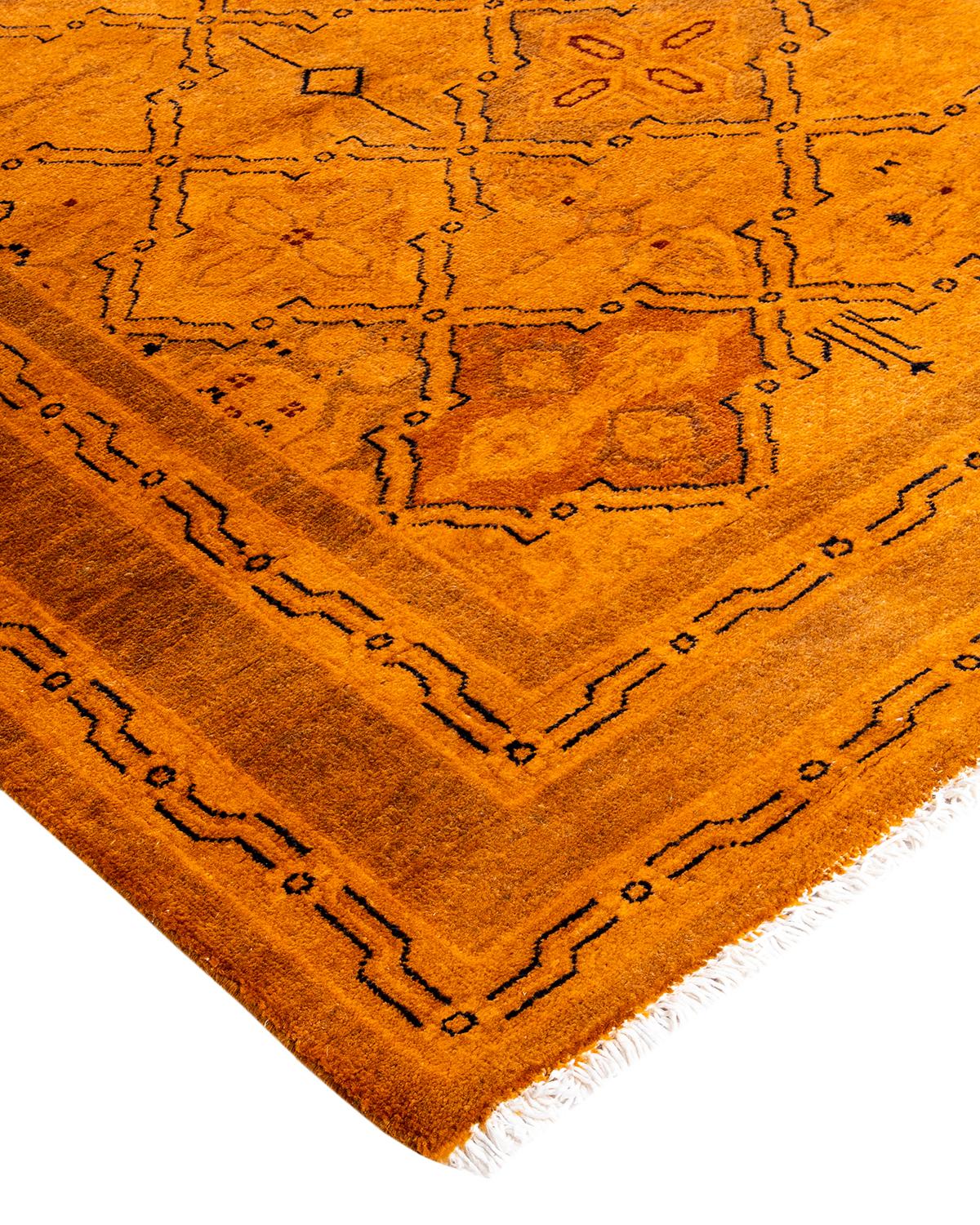 Vibrance rugs epitomize classic with a twist: traditional patterns overdyed in brilliant color. Each hand-knotted rug is washed in a 100%-natural botanical dye that reveals hidden nuances in the designs. These are rugs that transcend trends, and