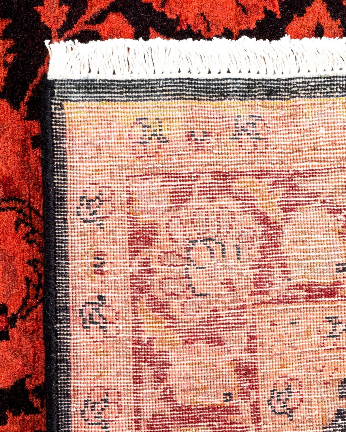 Alfombra anaranjada de lana teñida a mano contemporánea Siglo XXI y contemporáneo en venta