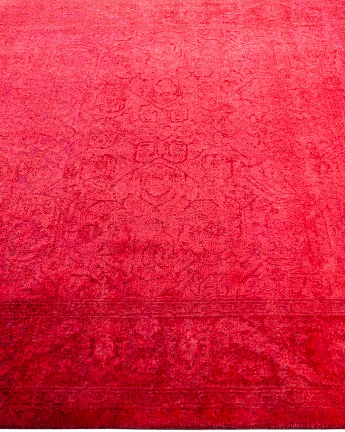 Alfombra de lana teñida a mano contemporánea rosa 1,70 x 1,70 cm en Nuevo estado para la venta en Norwalk, CT