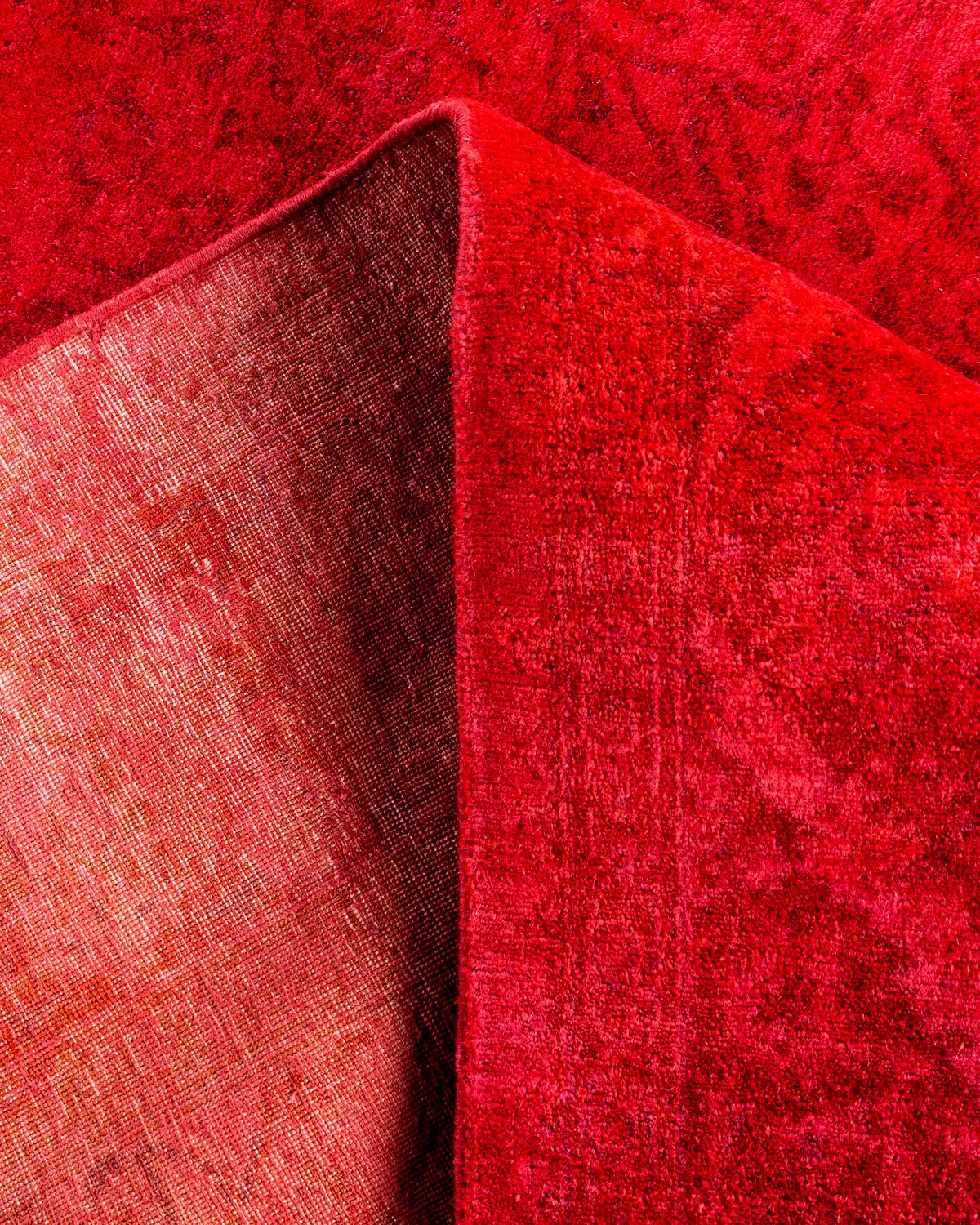 Alfombra de lana teñida a mano contemporánea rosa 1,70 x 1,70 cm Lana en venta