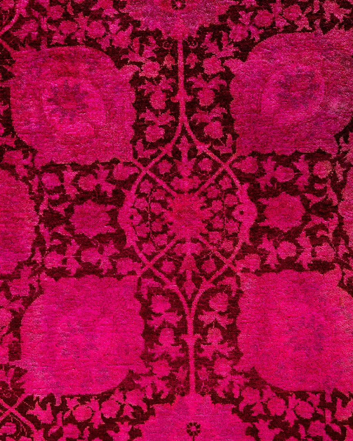 Pakistano Contemporary Overdyed Hand Knots Rugs Rosa Area Rug Rugged 6' 1