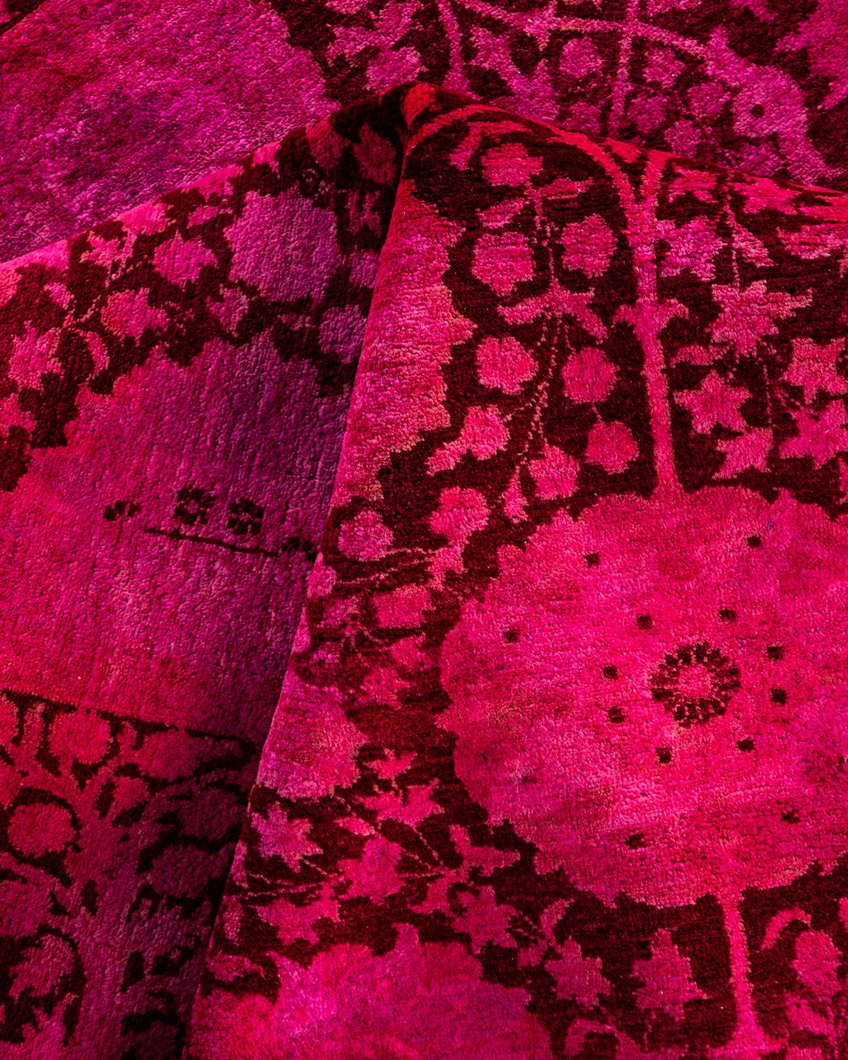 Contemporary Overdyed Hand Knots Rugs Rosa Area Rug Rugged 6' 1