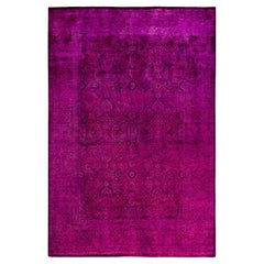 Contemporary Overdyed Hand Knotted Wool Pink Area Rug 6
 2" x 9
 1"