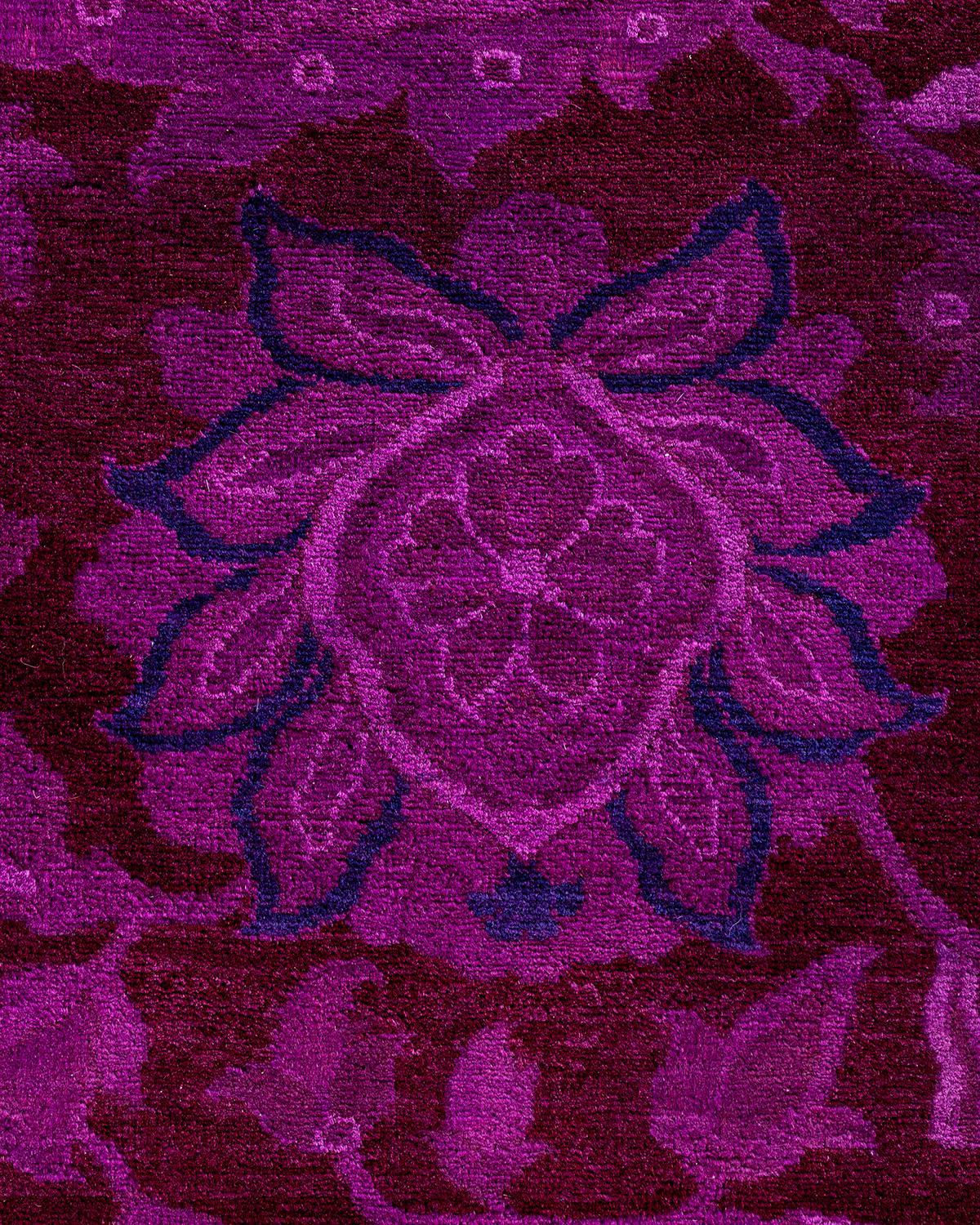 Pakistano Contemporary Overdyed Hand Knots Rugs Rosa Area Rugged 9' 5