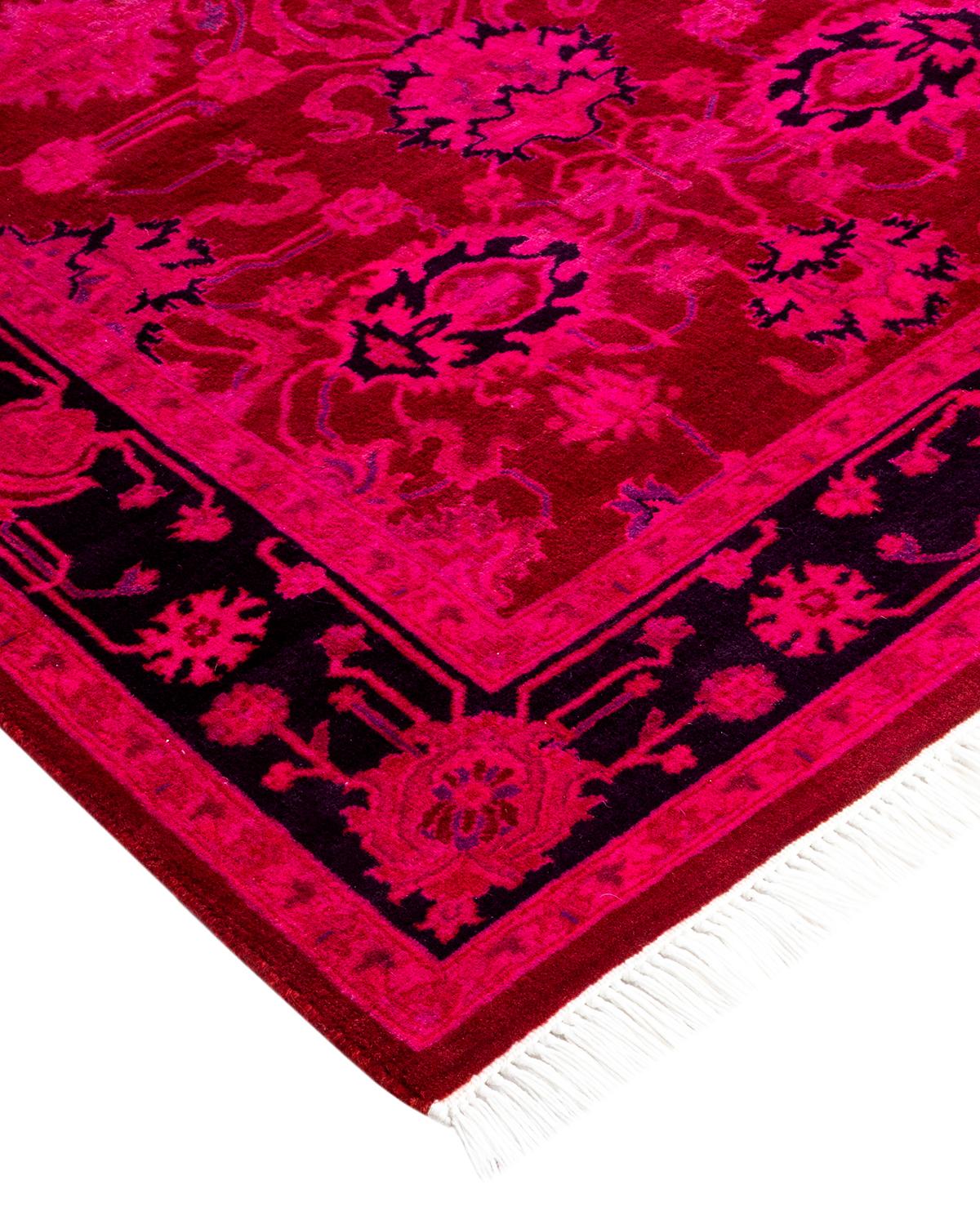 Vibrance rugs epitomize classic with a twist: traditional patterns overdyed in brilliant color. Each hand-knotted rug is washed in a 100% natural botanical dye that reveals hidden nuances in the designs. These are rugs that transcend trends, and