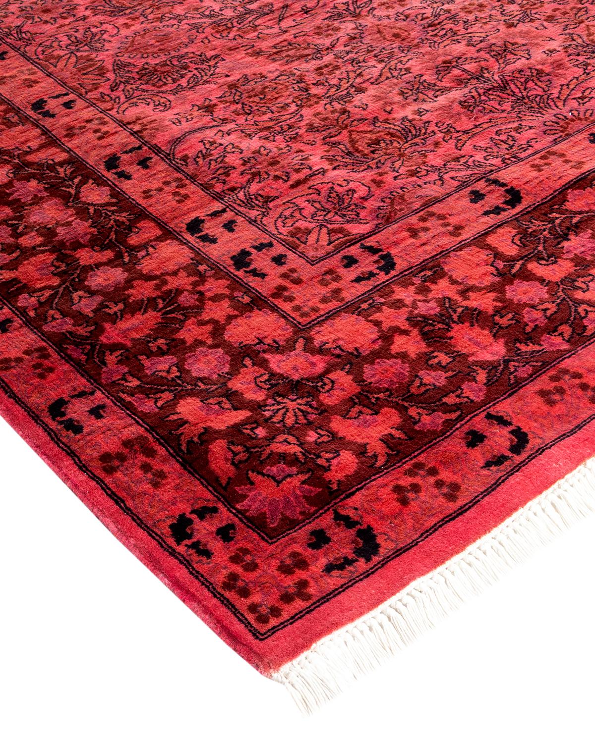 Vibrance rugs epitomize classic with a twist: traditional patterns overdyed in brilliant color. Each hand-knotted rug is washed in a 100% natural botanical dye that reveals hidden nuances in the designs. These are rugs that transcend trends, and