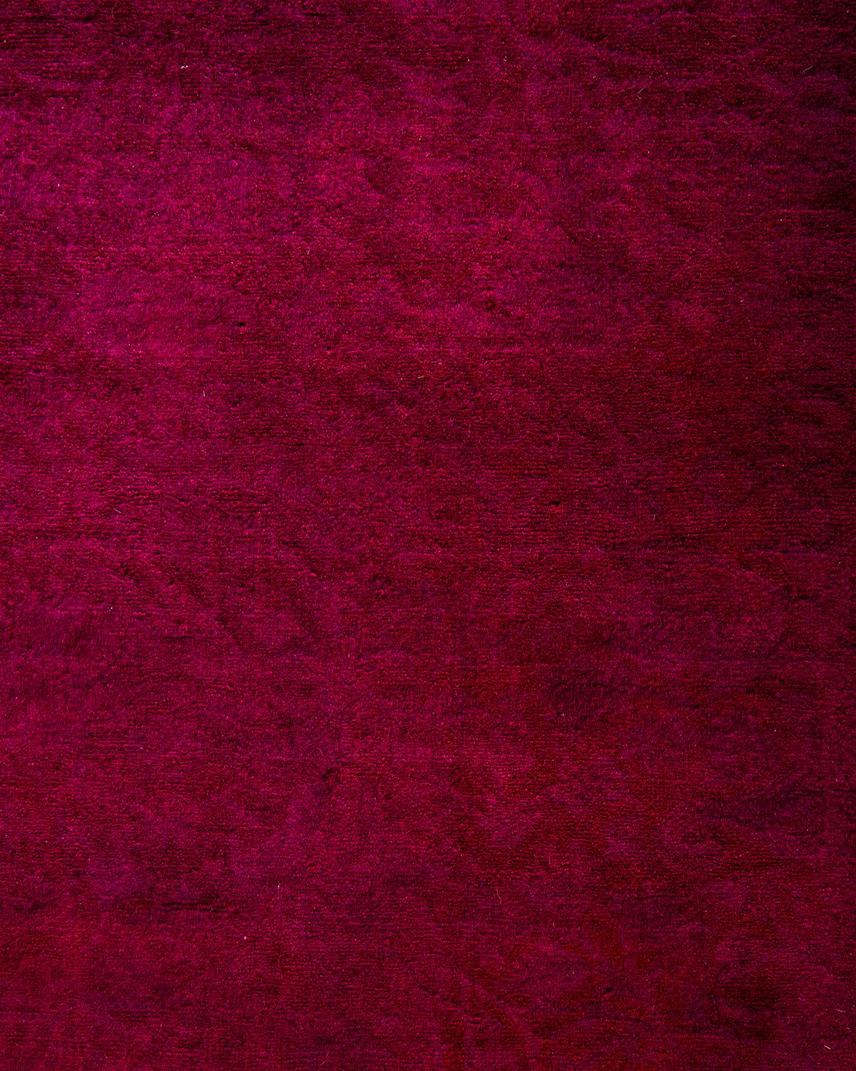 Alfombra de lana teñida a mano contemporánea rosa Pakistaní en venta