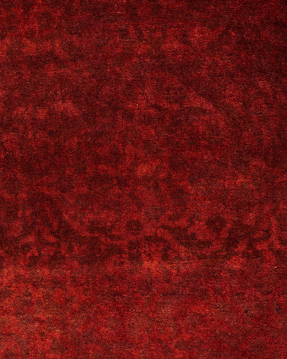 Alfombra de lana teñida a mano contemporánea rosa Pakistaní en venta
