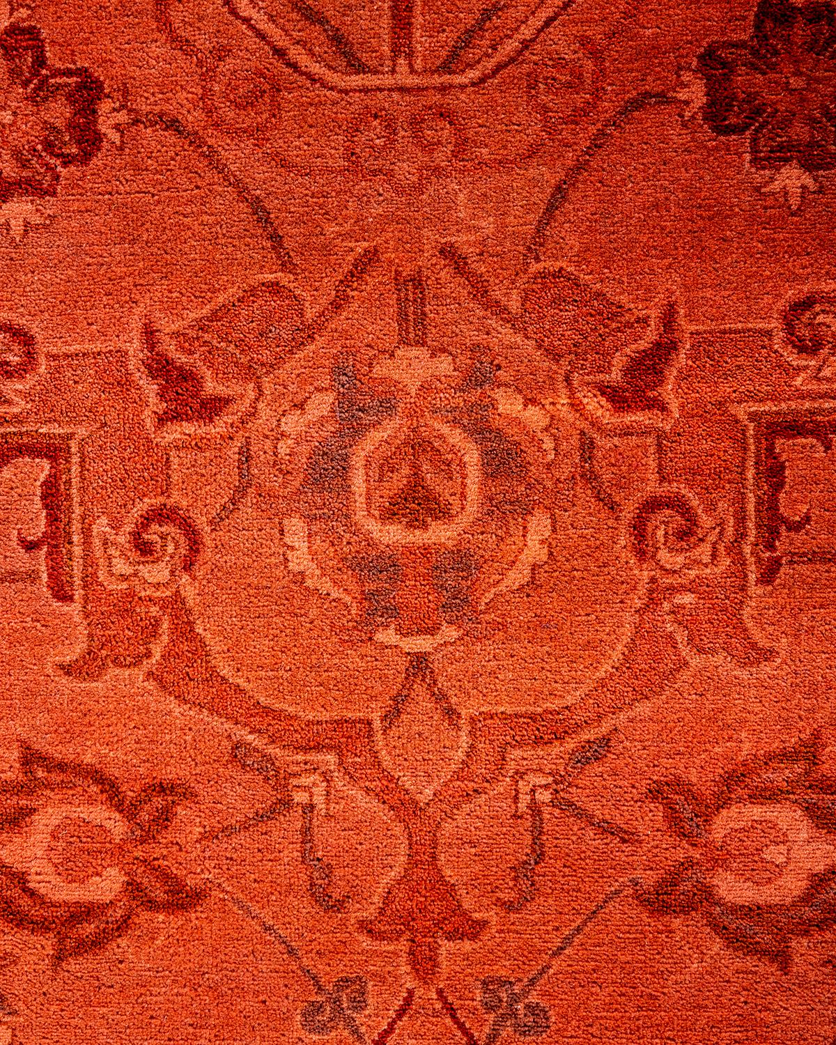 Alfombra de lana teñida a mano contemporánea rosa Pakistaní en venta