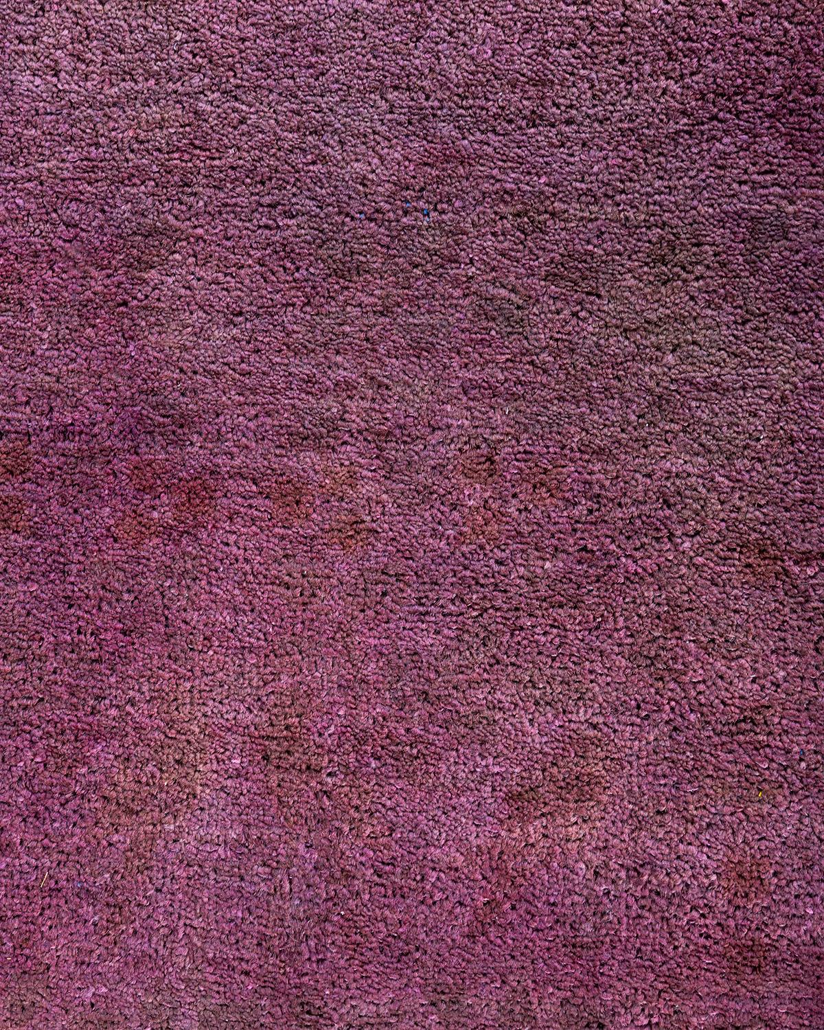 Pakistanais Tapis Contemporary en laine surteinte nouée à la main rose en vente