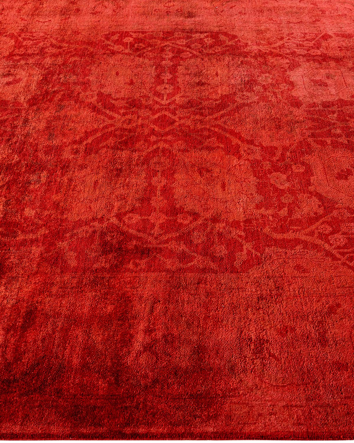 Contemporary Overdyed Hand Knotted Wool Pink Area Rugs (Tappeto rosa in lana) In condizioni Nuovo in vendita a Norwalk, CT
