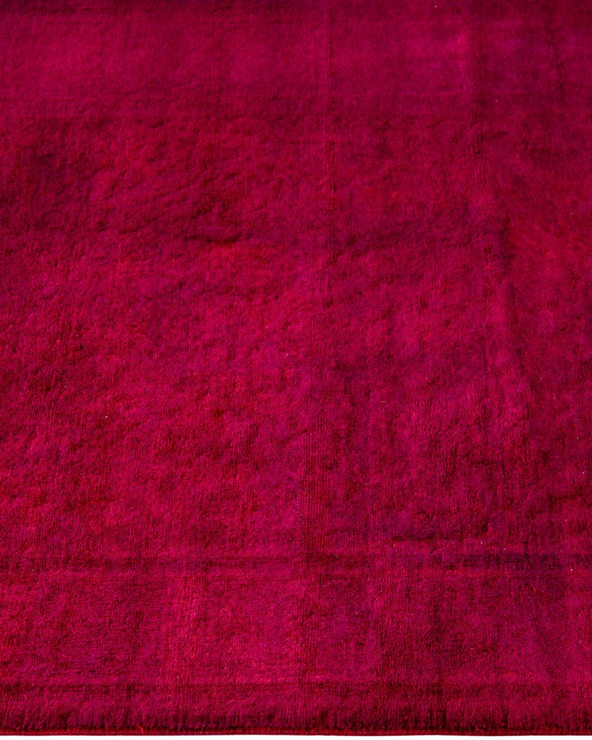 Alfombra de lana teñida a mano contemporánea rosa en Nuevo estado para la venta en Norwalk, CT