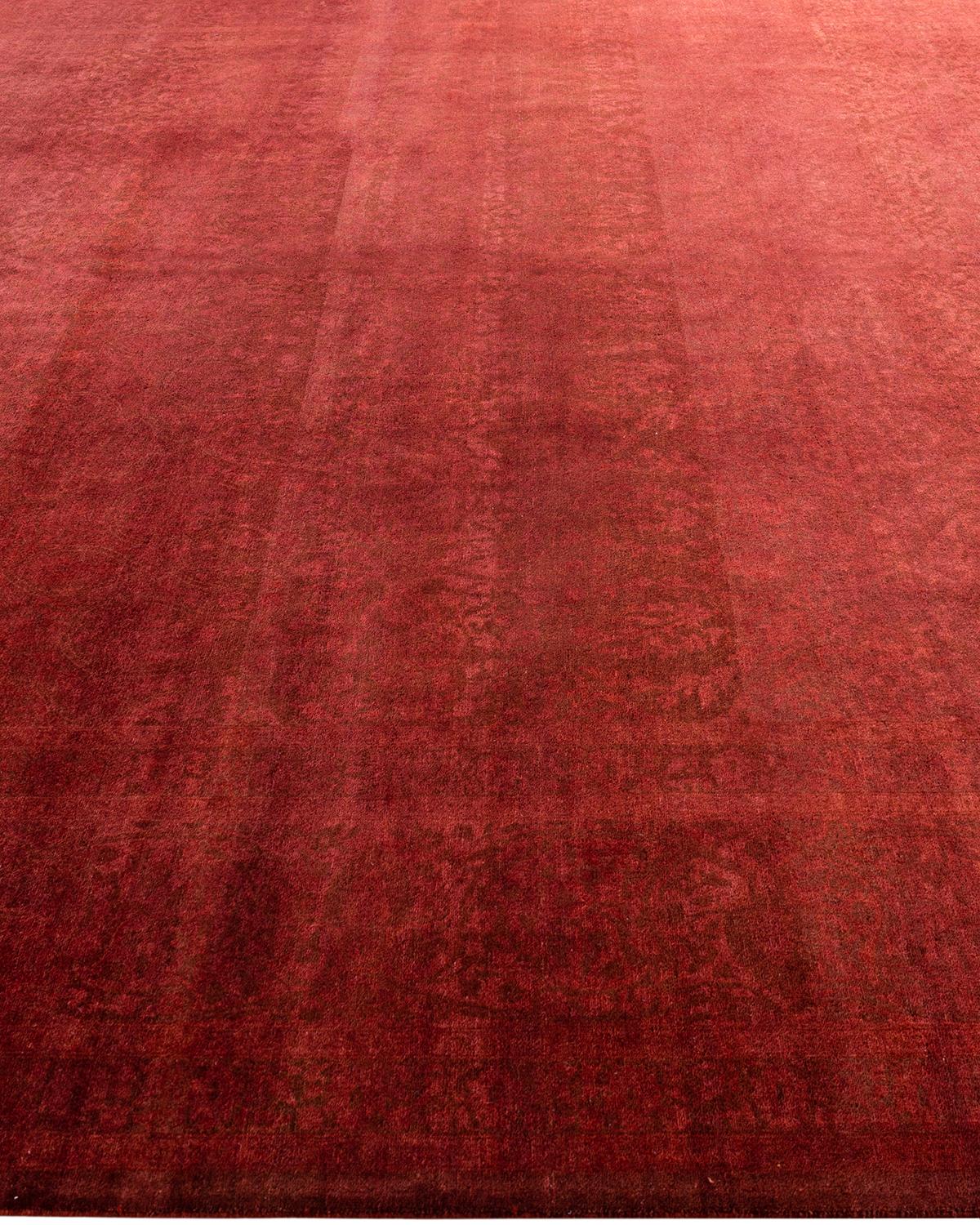 Alfombra de lana teñida a mano contemporánea rosa en Nuevo estado para la venta en Norwalk, CT