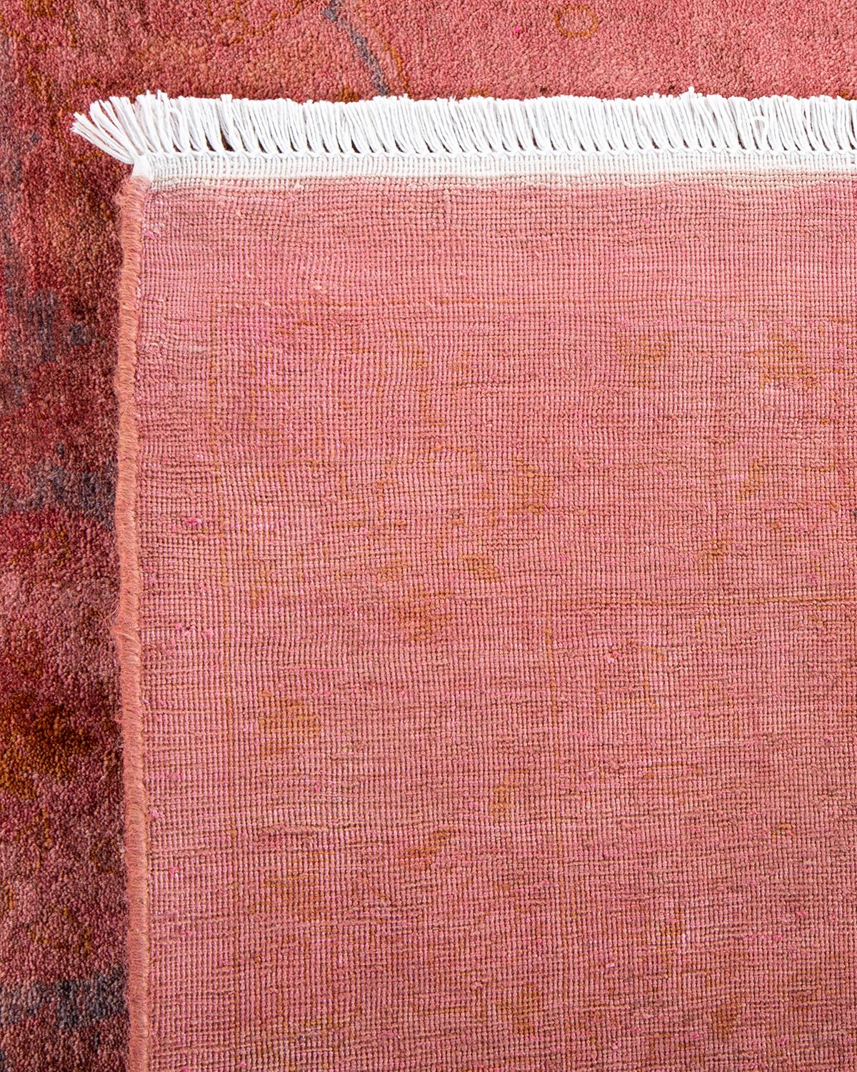 Alfombra de lana teñida a mano contemporánea rosa Siglo XXI y contemporáneo en venta