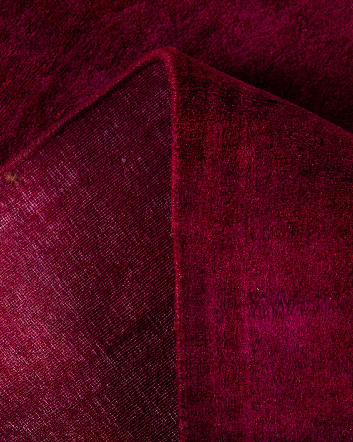 Alfombra de lana teñida a mano contemporánea rosa Lana en venta