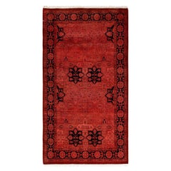 Contemporary Overdyed Hand Knotted Wool Pink Area Rugs (Tappeto rosa in lana)
