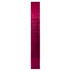 Tapis Contemporary en laine surteinte nouée à la main rose