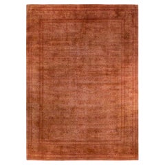 Contemporary Overdyed Hand Knotted Wool Pink Area Rug