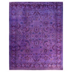 Contemporary Overdyed Hand Knotted Wool Pink Area Rugs (Tappeto rosa in lana)