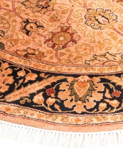 Contemporary Overdyed Hand Knotted Wool Pink Oval Area Rug (tapis ovale en laine surteintée)