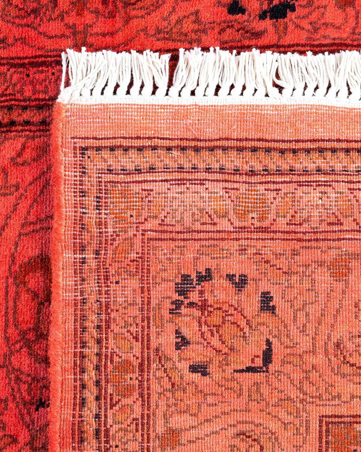Traves de Mesa Contemporáneo Overdyed Hand Knotted Lana Rosa Siglo XXI y contemporáneo en venta