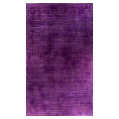 Contemporary Overdyed Hand Knotted Wool Purple Area Rug 11' 4" x 18' 6"