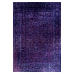 Alfombra de lana teñida a mano contemporánea púrpura 12' 3" x 17' 6" (30 cm x 30 cm)