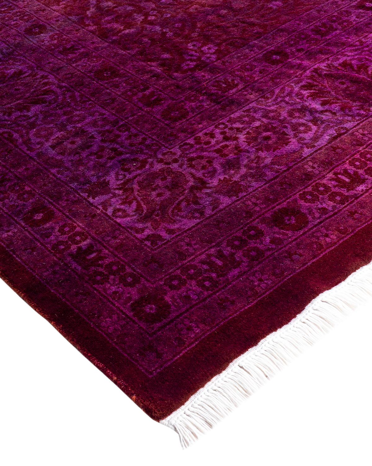 Vibrance rugs epitomize classic with a twist: traditional patterns overdyed in brilliant color. Each hand-knotted rug is washed in a 100%-natural botanical dye that reveals hidden nuances in the designs. These are rugs that transcend trends, and