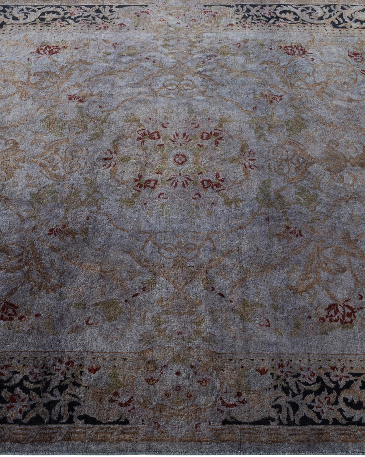 Contemporary Overdyed Hand Knotted Wool Purple Area Rugs (Tappeto di lana viola sovratinto) In condizioni Nuovo in vendita a Norwalk, CT