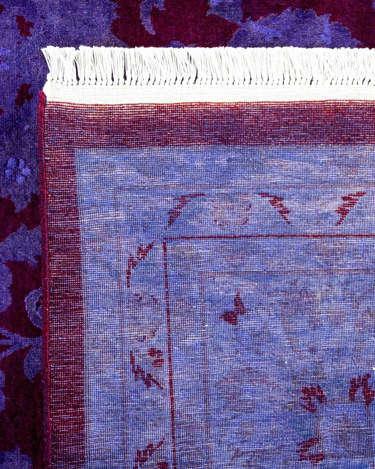 Alfombra de lana teñida a mano contemporánea violeta Siglo XXI y contemporáneo en venta