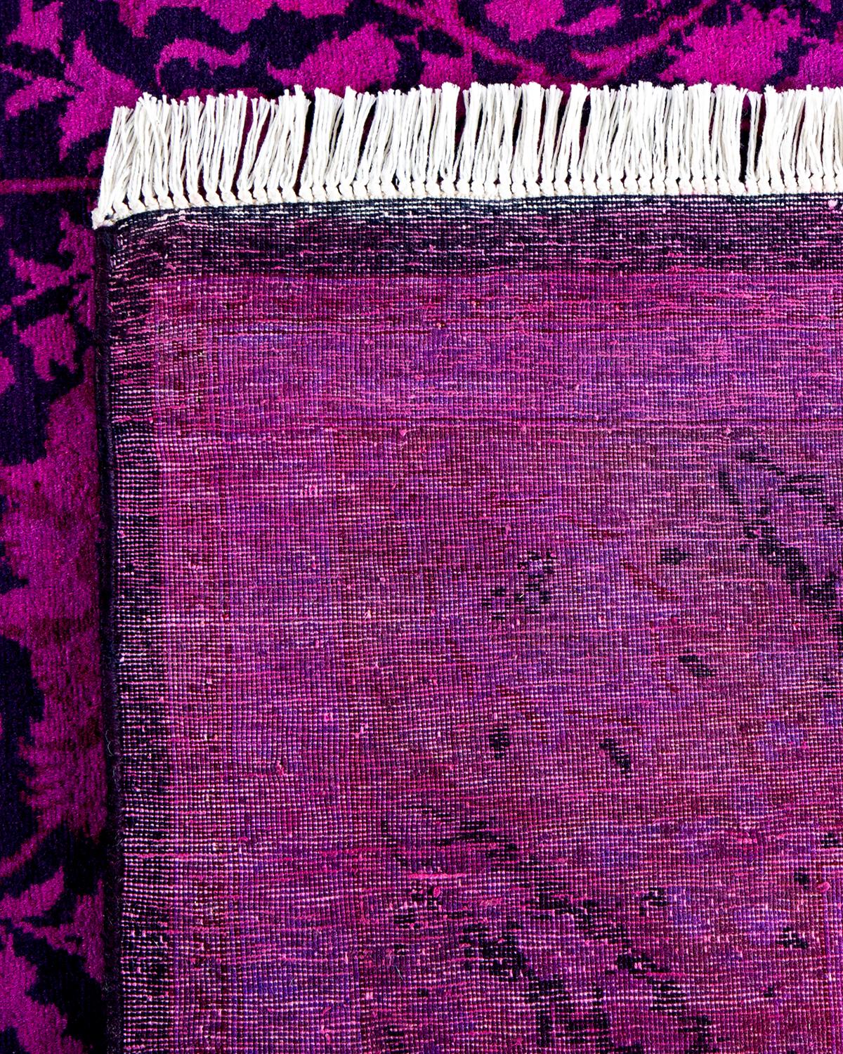 Alfombra de lana teñida a mano contemporánea violeta Siglo XXI y contemporáneo en venta